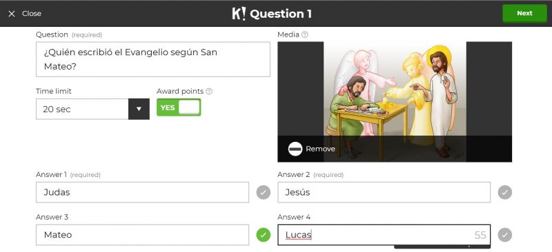 ejemplo de pregunta 800x366 - ¿Cómo usar Kahoot para la catequesis?