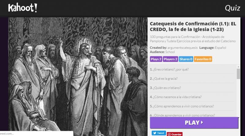 kahoot pantalla inicial 800x444 - ¿Cómo usar Kahoot para la catequesis?
