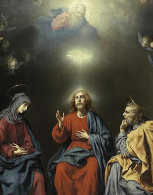 La Sagrada Familia con Dios Padre y el Espíritu Santo (Dolci)