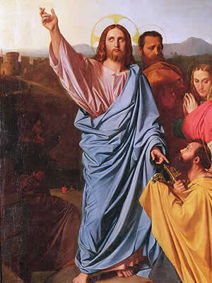Jesús dando las llaves a Pedro (Dominique)