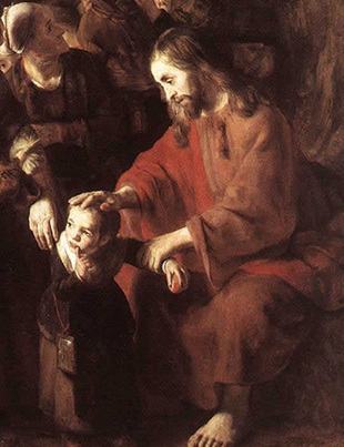 Cristo bendeciendo a los niños (Maes)