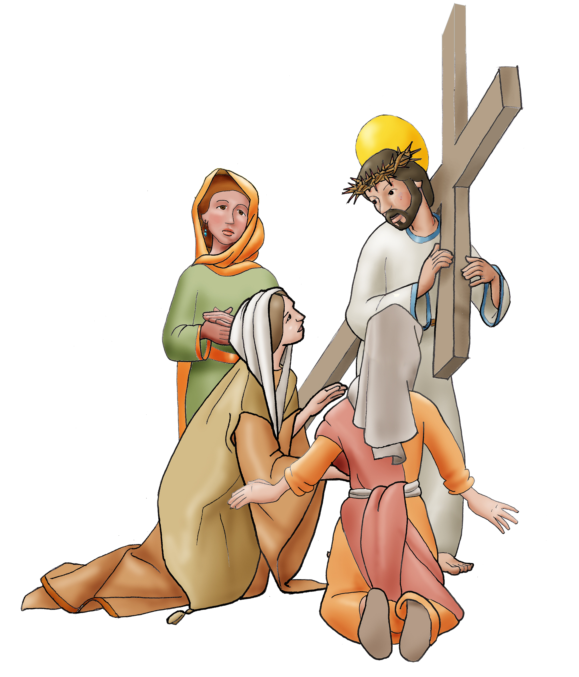 Jesús con la cruz