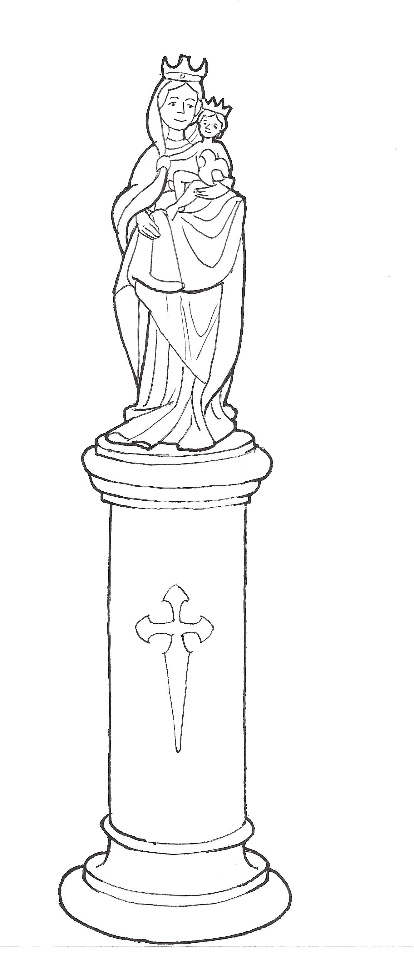 Virgen del Pilar, Pilarica b/n