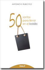 Portada de 50 santos para llevar en el bolsillo